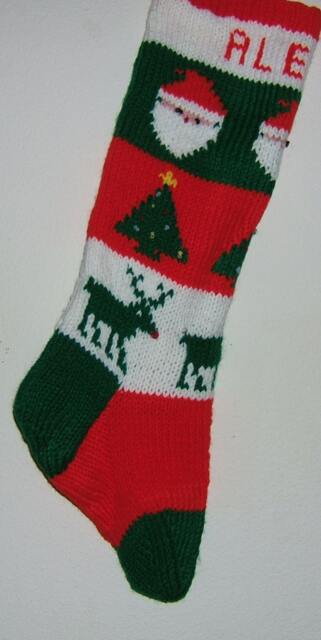 Personalized Hand Knitted Christmas Stocking - image 1