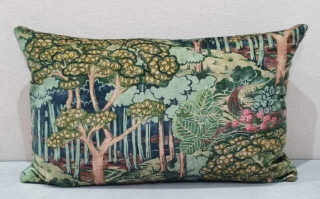 Gp & J Baker Ruskin Velvet Emerald Fabric Cushion Cover 35x55 cm - image 1