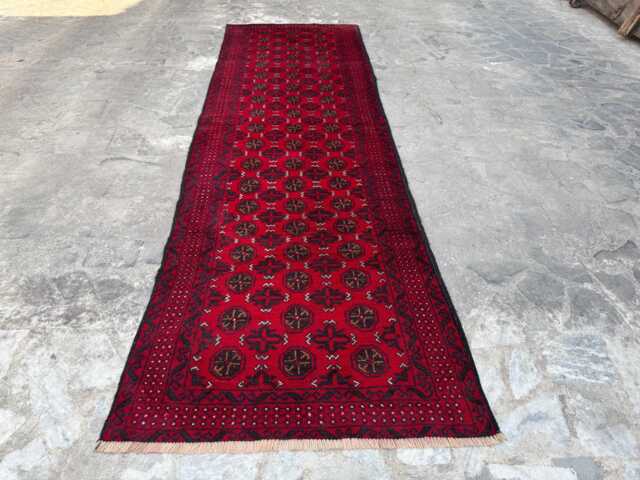 Gorgeous 2'7x8'6 Bukhara Runner Rug - Authentic Hand-Knotted Woolen High Pile Tribal , Oriental Design Cozy Home Decor Rug - image 1