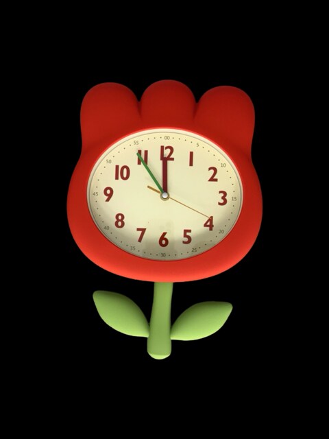Tulip Pendulum Clock Whimsical Floral Wall Decor - image 1