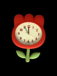 Tulip Pendulum Clock Whimsical Floral Wall Decor
