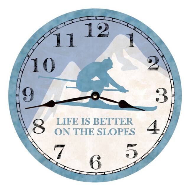 Ski Clock - Life Is Better On The Slopes Clock - image 1