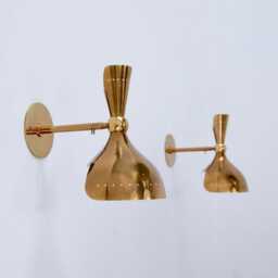 Mid Century Italian Brass Perforated Wall Sconce - Modern Light Fixture For Home Decor & Illumination