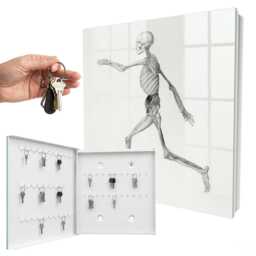 Skeletal Movement Key Cabinet For Home, Gray Industrial Box, Illustrative Art, Lovers Of Anatomy & Art - thumbnail 2