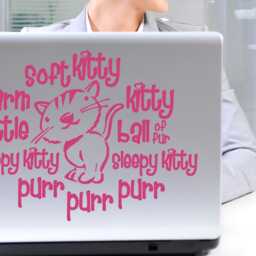 Soft Kitty Vinyl Wall Decal Geek Nursery & Living Room Decor - thumbnail 2