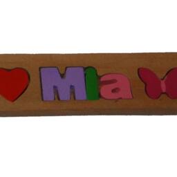 Personalized Name Puzzle, Custom Wooden Letter Gift, Newborn Free Engraving Message - thumbnail 2
