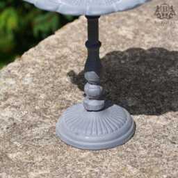 Cast Iron Bird Bath Lead Finish -Feeder Garden Ornament Metal Decoration Outdoor - thumbnail 3