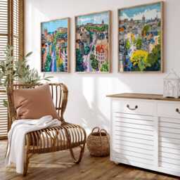Set Of 3 Edinburgh Posters, Prints, Travel Wall Art Set, Scotland City Gift - thumbnail 3