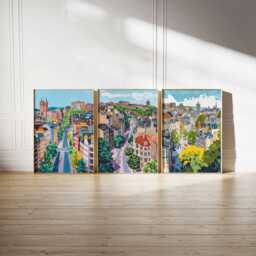 Set Of 3 Edinburgh Posters, Prints, Travel Wall Art Set, Scotland City Gift - thumbnail 2