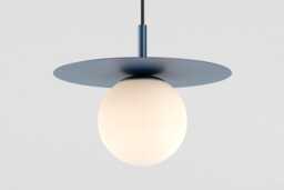 Zoe Ceiling Pendant Hanging Light Navy Blue Kitchen Island Fixture Disc Lamp Shade - thumbnail 1