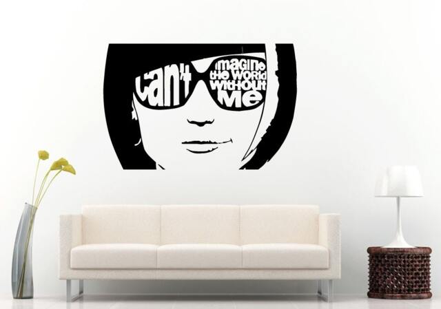Can't Imaging The World Without Me Sun Glasses Shades Swag Style Fashion Girl Chick Woman Wall Decal Vinyl Sticker Mural Room Decor L1191 - image 1