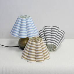 Duzy Handmade Stripe Fabric & Acrylic Pleated Lampshade, Custom Made???110-240V/50-60Hz - thumbnail 3
