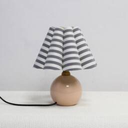 Duzy Handmade Stripe Fabric & Acrylic Pleated Lampshade, Custom Made???110-240V/50-60Hz - thumbnail 4