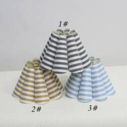 Duzy Handmade Stripe Fabric & Acrylic Pleated Lampshade, Custom Made???110-240V/50-60Hz - thumbnail 2