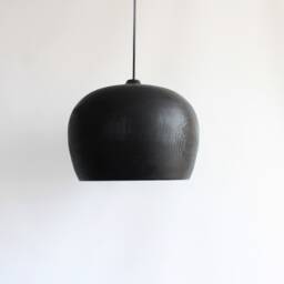 Black Pendant Light, Wooden Dining Room Light Fixture, Rustic Kitchen Island Chandelier - thumbnail 3