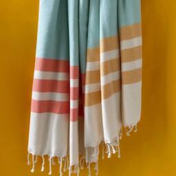 Personalised Throw & Large Towel, Cotton Anniversary Gift, Mother's Day For Her, Garden Shawl, Wedding Gift Her - thumbnail 4
