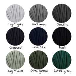 xl Crochet Pouf Ottoman Eco-Cotton Footstool With Handles - thumbnail 4
