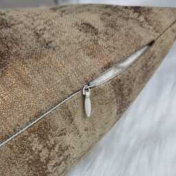 Caeser Bronze Foil Cushion Cover - Prestigious Textiles Fabric Beige Abstract Cotton Pillow Neutral Luxe Throw - thumbnail 4