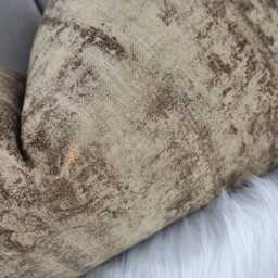 Caeser Bronze Foil Cushion Cover - Prestigious Textiles Fabric Beige Abstract Cotton Pillow Neutral Luxe Throw - thumbnail 3