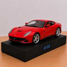 Ferrari F12 Berlinett Car Alarm Clock - Realistic Engine Sound, Handmade, Enthusiast Gift - thumbnail 2