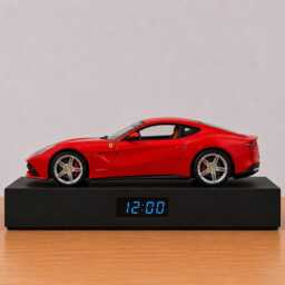 Ferrari F12 Berlinett Car Alarm Clock - Realistic Engine Sound, Handmade, Enthusiast Gift - thumbnail 4