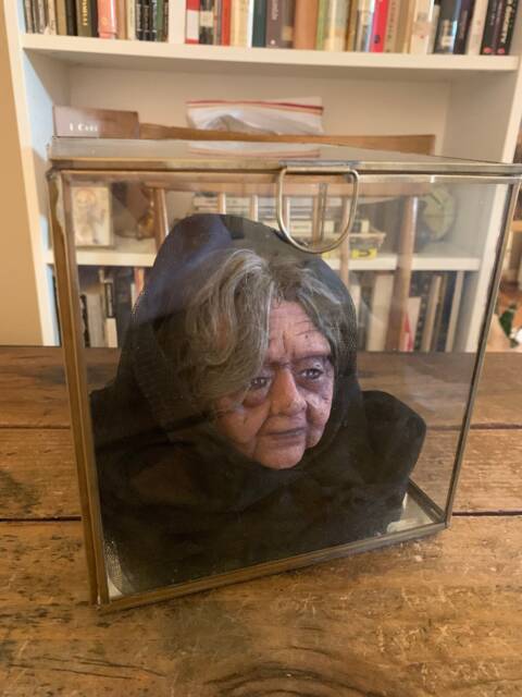 Old Woman Wax Head Figure - image 1