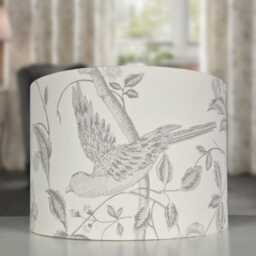 Lampshades in Laura Ashley Summer Palace Dove Grey Fabric Handmade Free Delivery - thumbnail 3