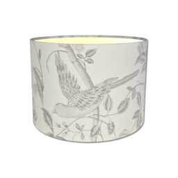 Lampshades in Laura Ashley Summer Palace Dove Grey Fabric Handmade Free Delivery - thumbnail 1