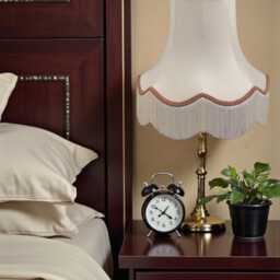 Traditional Cream Fabric Lampshade Handmade For Table & Floor Standard Lamp Bases, Wall Light Fixtures, Ceiling Fittings - thumbnail 3