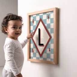 Retro Initial Letter Print Set, Long Live Brotherhood Art, Custom Dorm Decor - thumbnail 3