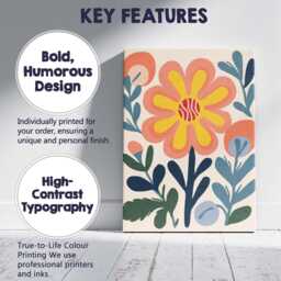 Abstract Floral Blossom With Yellow Petals & Textured Centre Canvas Wall Art Print Decor Picture Ready To Hang - thumbnail 2