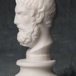 Philosopher Epicurus Bust Carved Marble Statue Artist Sculpture - thumbnail 2
