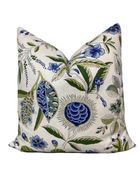Schumacher Roco Redonda Blue & Ivory Double Sided Cushion Covers Pillow - image 1