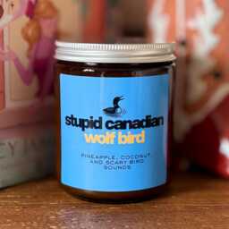 stupid Canadian Wolf Bird, Bookish Candle, Pineapple & Coconut Scented, Bookclub Gift, Hockey Romance - thumbnail 2