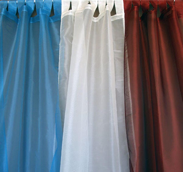 "Curtain Panel Sheer Plane Color Size 40"" X 82" - image 1