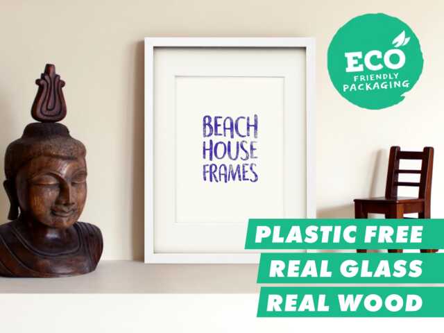 A2 White Frame - Picture Photo Handmade in UK Plastic Free High Quality Mounted Option Black - image 1