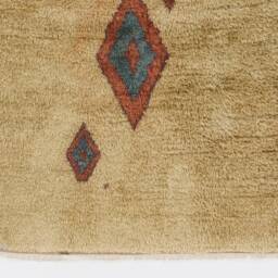 Taupe Berber Rug Handmade Moroccan Wool Rug With Diamond Design - thumbnail 3