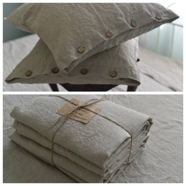 Linen Sheet Set/Linen Sheet Set Bedding Queen King 100% Set/ Shabby Chic Farmhouse - image 1