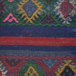 "Turkish Kilim Pillow Cover Handwoven Wool Home Decor - 15"" X 15.4" - thumbnail 3