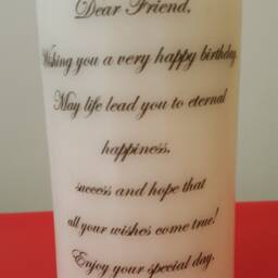 Customized Happy Birthday Candle - Scented Or Unscented - thumbnail 2