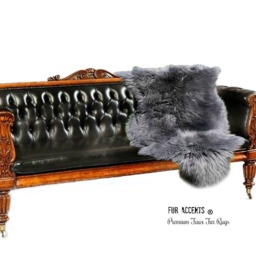 Faux Fur Sheepskin Rug - Pendleton Style Throw, Usa Made - thumbnail 1