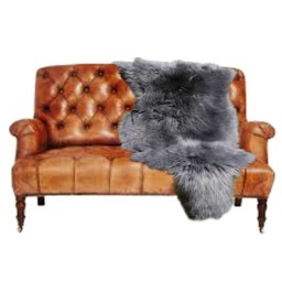Faux Fur Sheepskin Rug - Pendleton Style Throw, Usa Made - thumbnail 2