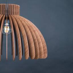 Wood Lamp, Light Fixture, Pendant Light, Wood Light, Chandelier Lighting, Wood Ceiling Lamp, Wooden Light, Geometric Lamp, Dining Light - thumbnail 3