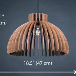 Wood Lamp, Light Fixture, Pendant Light, Wood Light, Chandelier Lighting, Wood Ceiling Lamp, Wooden Light, Geometric Lamp, Dining Light - thumbnail 2