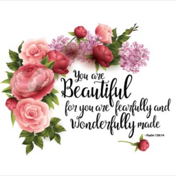 "Scripture Wall Art - Floral Pink Roses 8x10 " - thumbnail 2