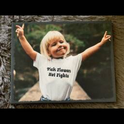 Pick Flowers, Not Fights Picture Print Canvas Wall Art 8x10 - thumbnail 1