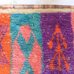 Colorful Moroccan Rug, Custom Fabulous Boujad Abstract Multicolored Carpet, Handmade Bohemian Rug - thumbnail 4