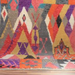 Colorful Moroccan Rug, Custom Fabulous Boujad Abstract Multicolored Carpet, Handmade Bohemian Rug - thumbnail 3
