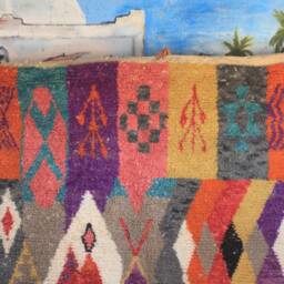 Colorful Moroccan Rug, Custom Fabulous Boujad Abstract Multicolored Carpet, Handmade Bohemian Rug - thumbnail 2