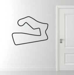 Race Track Wall Decal, Cling, Road America Stickers, Art, Racing Decals - thumbnail 1